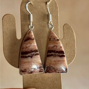 Coconut Jasper Crystal Earrings – Sterling Silver 925